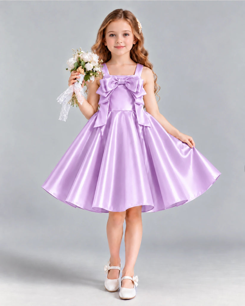 Lilac A-line Girls Formal Dress Front