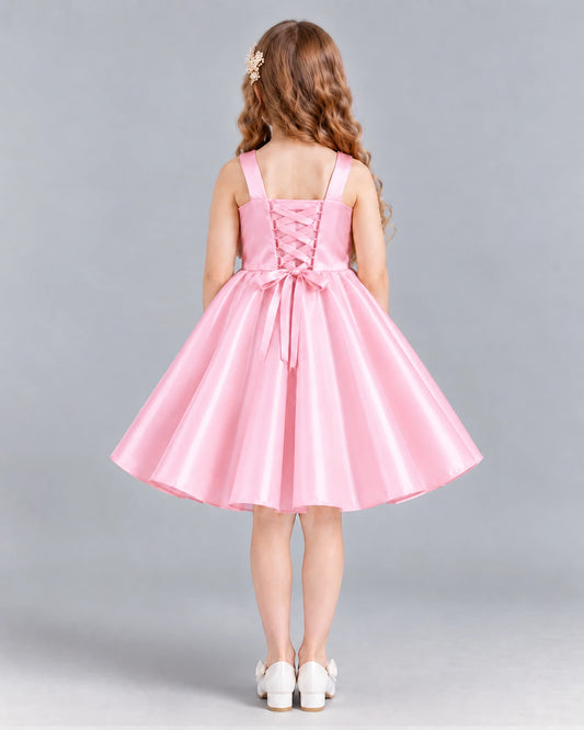 Pink A-line Girls Formal Dress Back [Shared]
