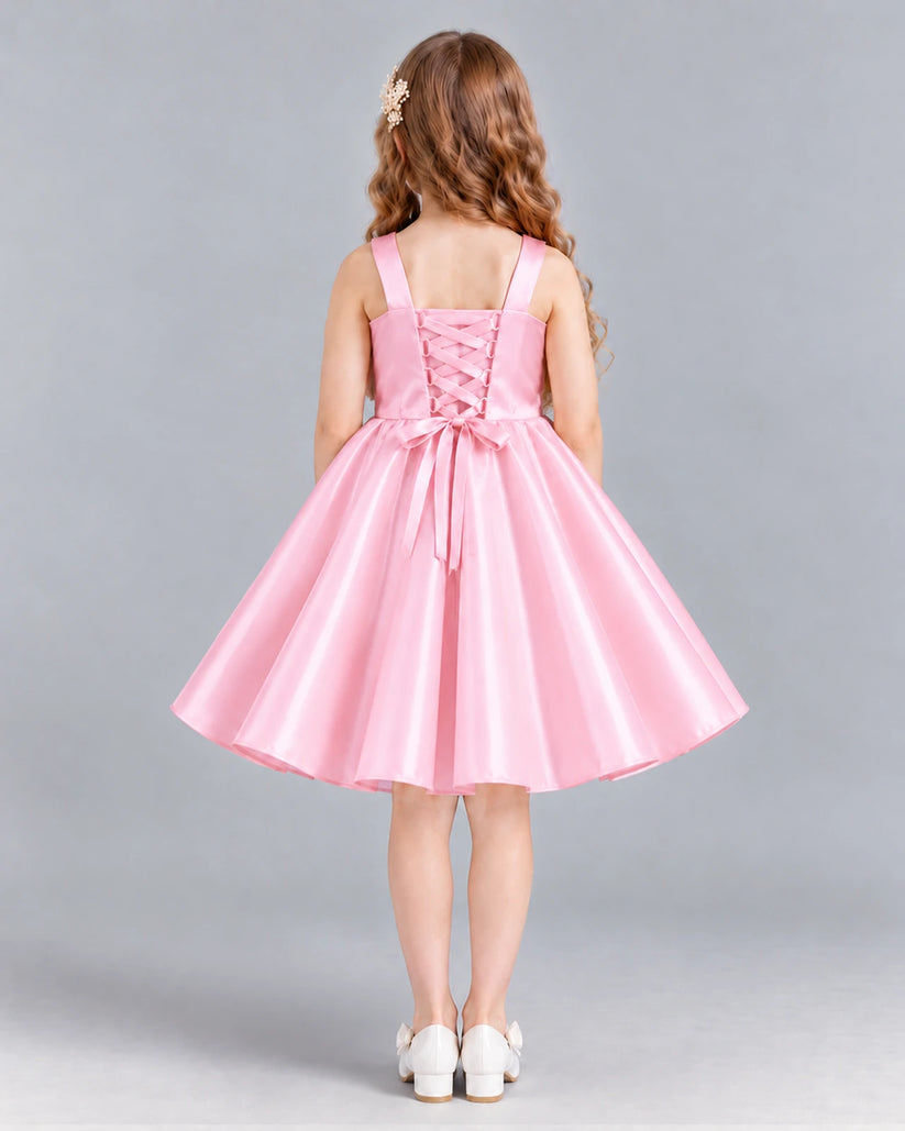 Pink A-line Girls Formal Dress Back [Shared]