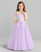 Lilac A-line Girls Formal Dress Front