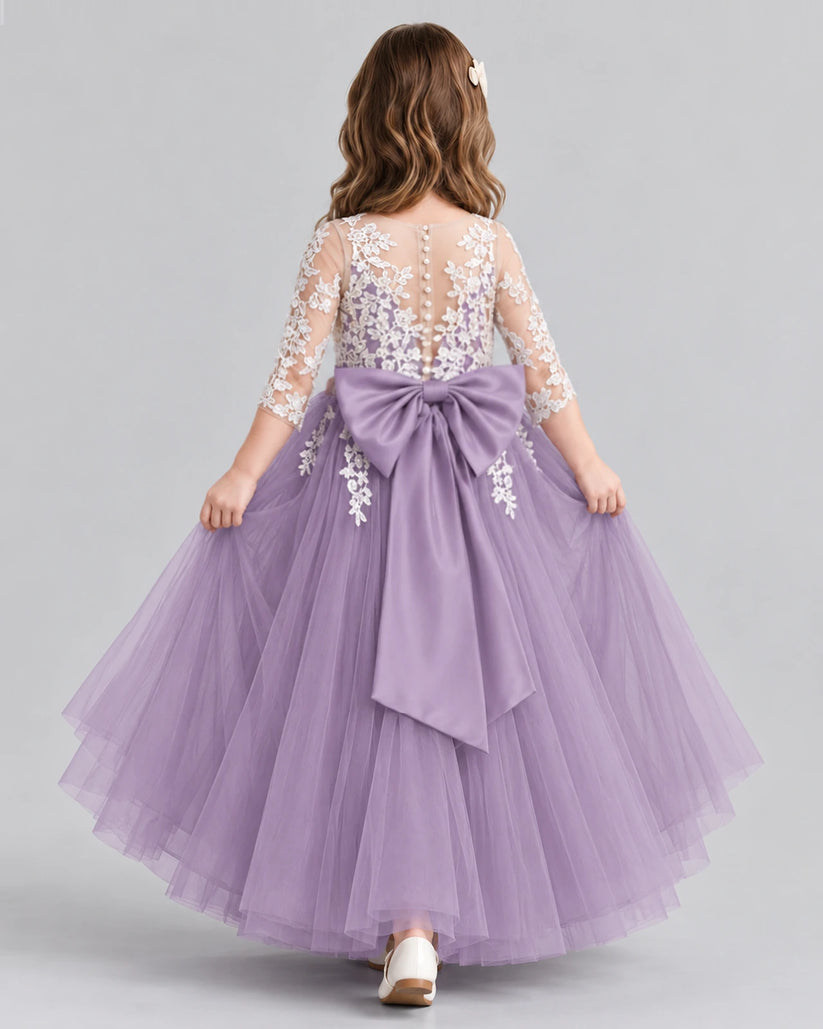 Wisteria A-line Girls Formal Dress Back [Shared]