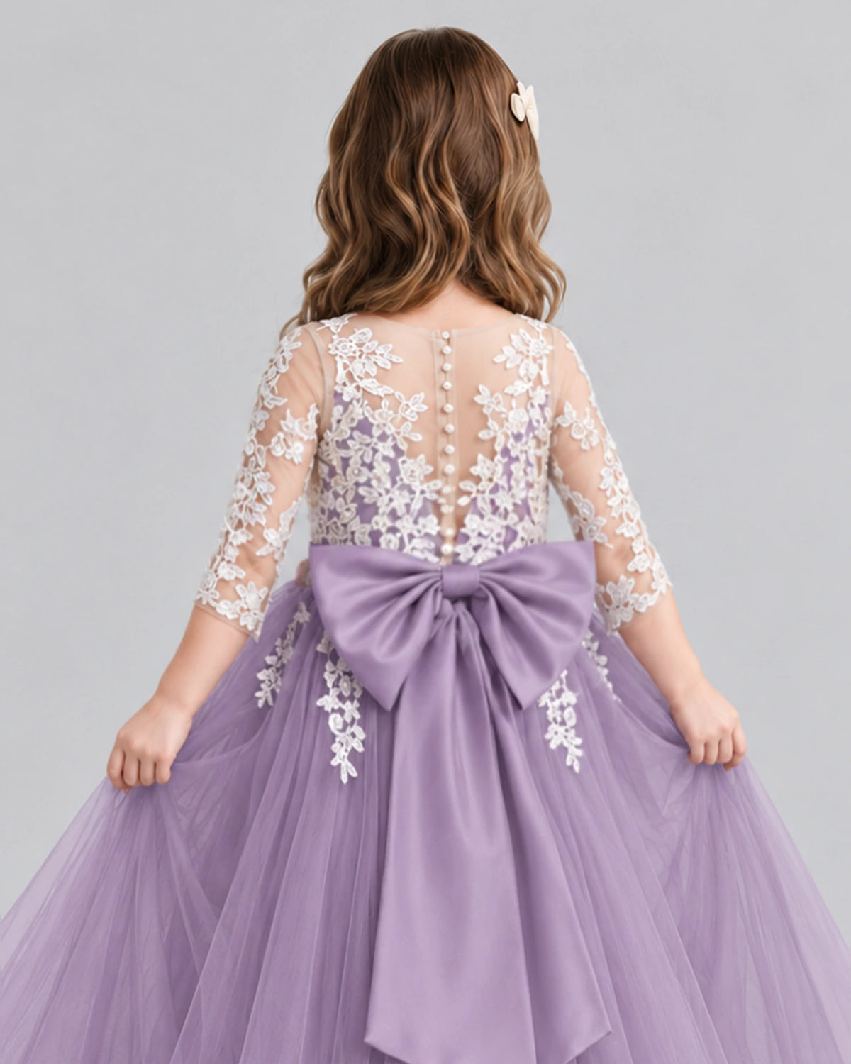 Wisteria A-line Girls Formal Dress Back_Detail [Shared]