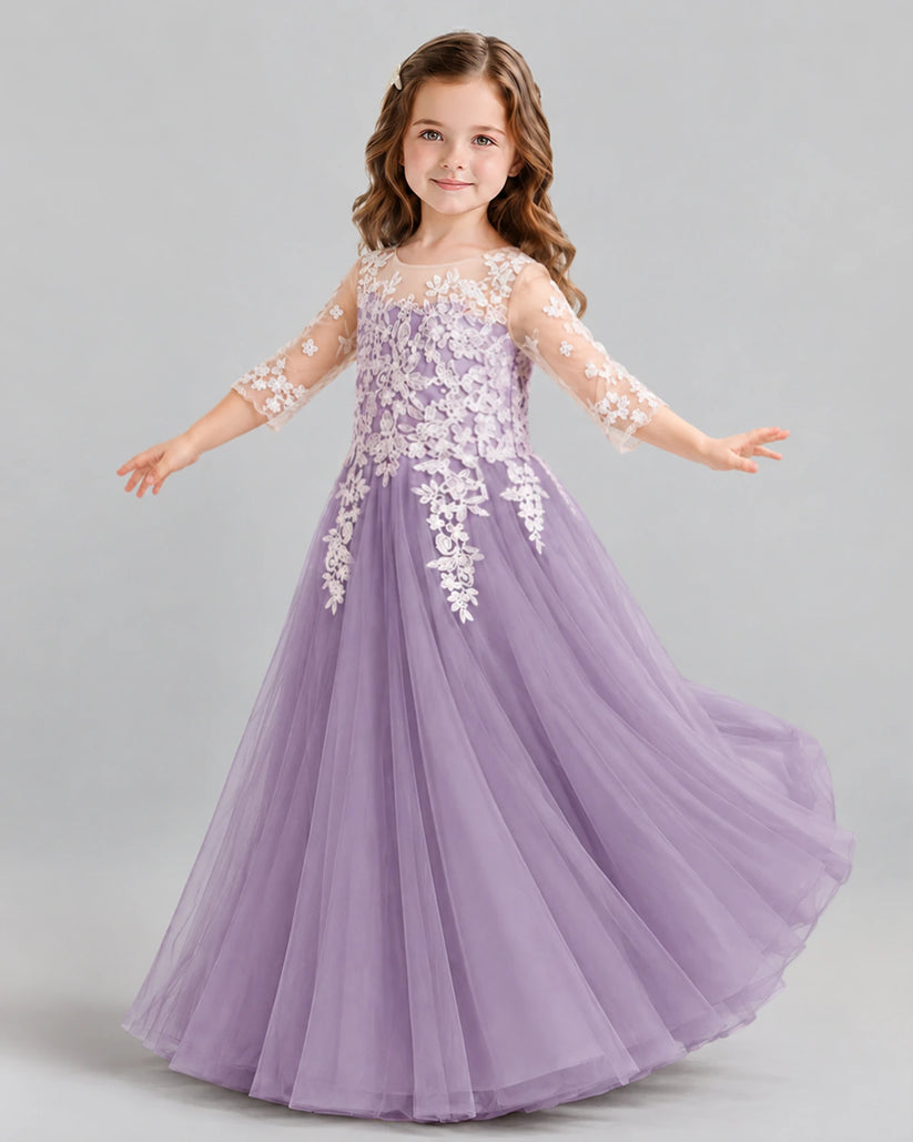 Wisteria A-line Girls Formal Dress Side [Shared]