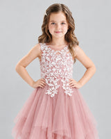 Dusty Rose A-line Girls Formal Dress Detail [Shared]