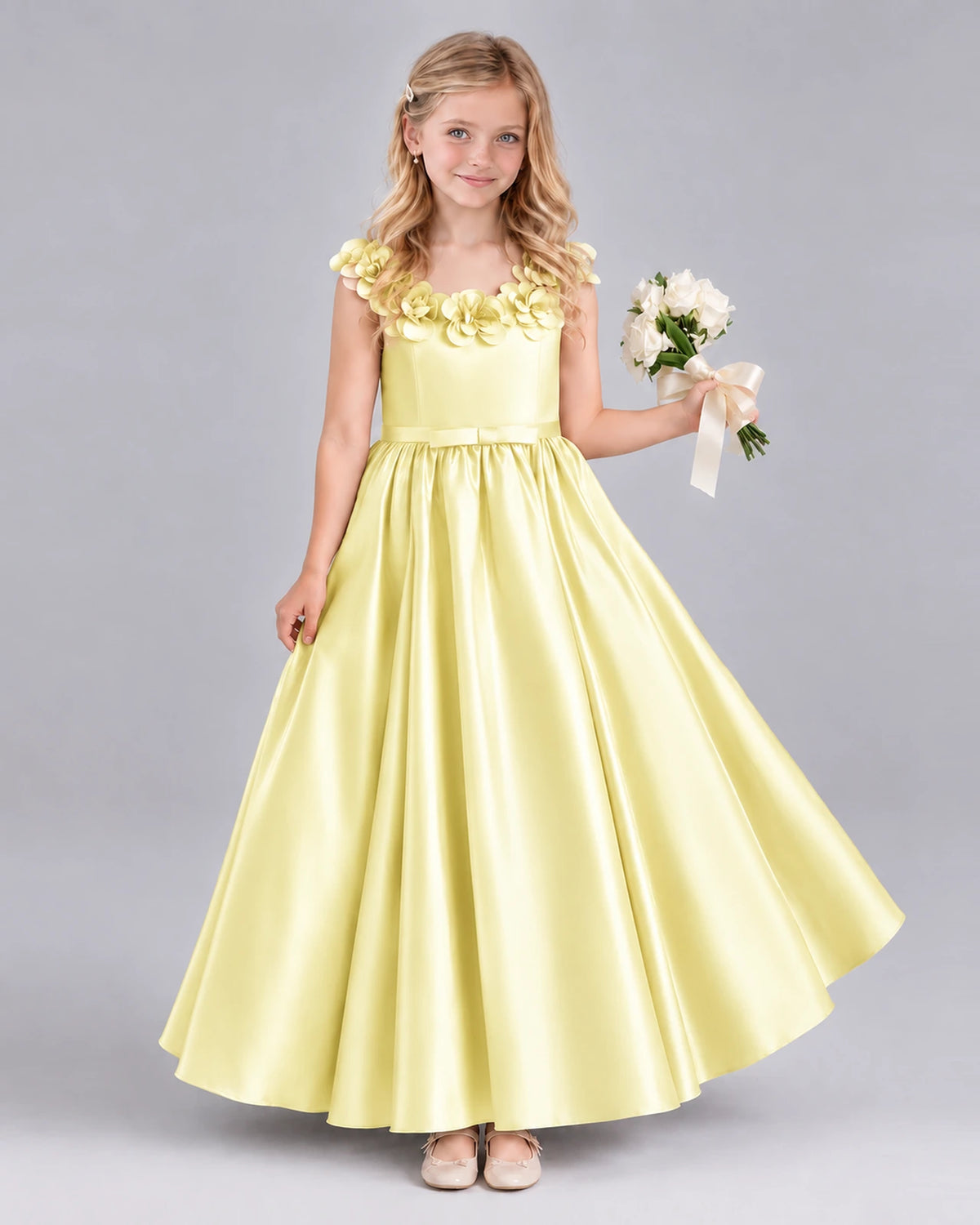 Daffodil Ball Gown Junior Bridesmaid Dress Front