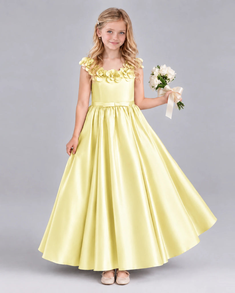 Daffodil Ball Gown Junior Bridesmaid Dress Front