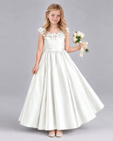 Ivory Ball Gown Junior Bridesmaid Dress Front