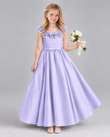 Lavender Ball Gown Junior Bridesmaid Dress Front