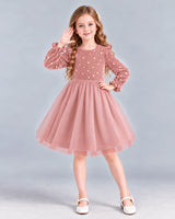 Dusty Rose Ball Gown Girls Formal Dress Front