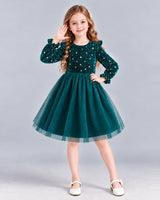 Peacock Ball Gown Girls Formal Dress Front