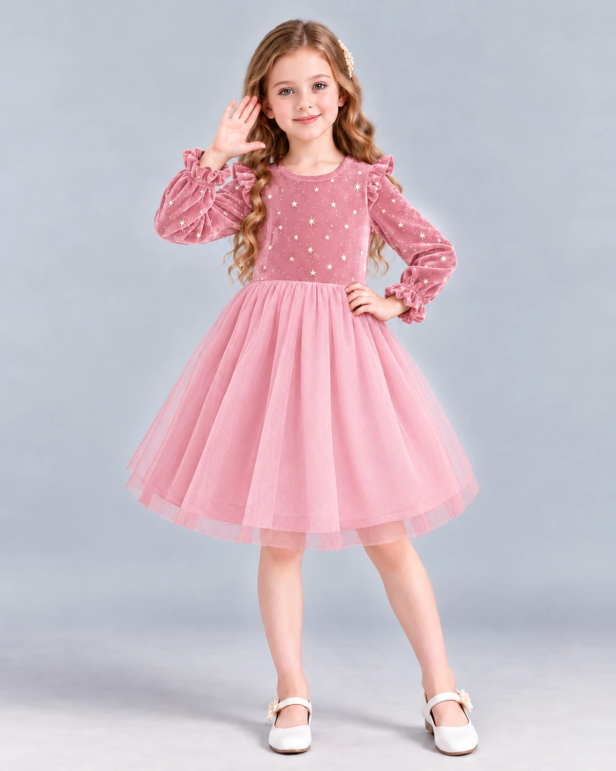 Pink Ball Gown Girls Formal Dress Front