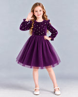 Purple Ball Gown Girls Formal Dress Front