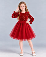 Red Ball Gown Girls Formal Dress Front