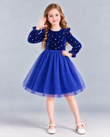 Royal Blue Ball Gown Girls Formal Dress Front