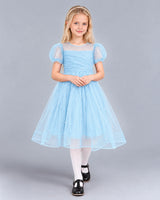 Baby Blue Ball Gown Girls Formal Dress Front