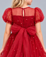 Burgundy Ball Gown Girls Formal Dress Back_Detail [Shared]