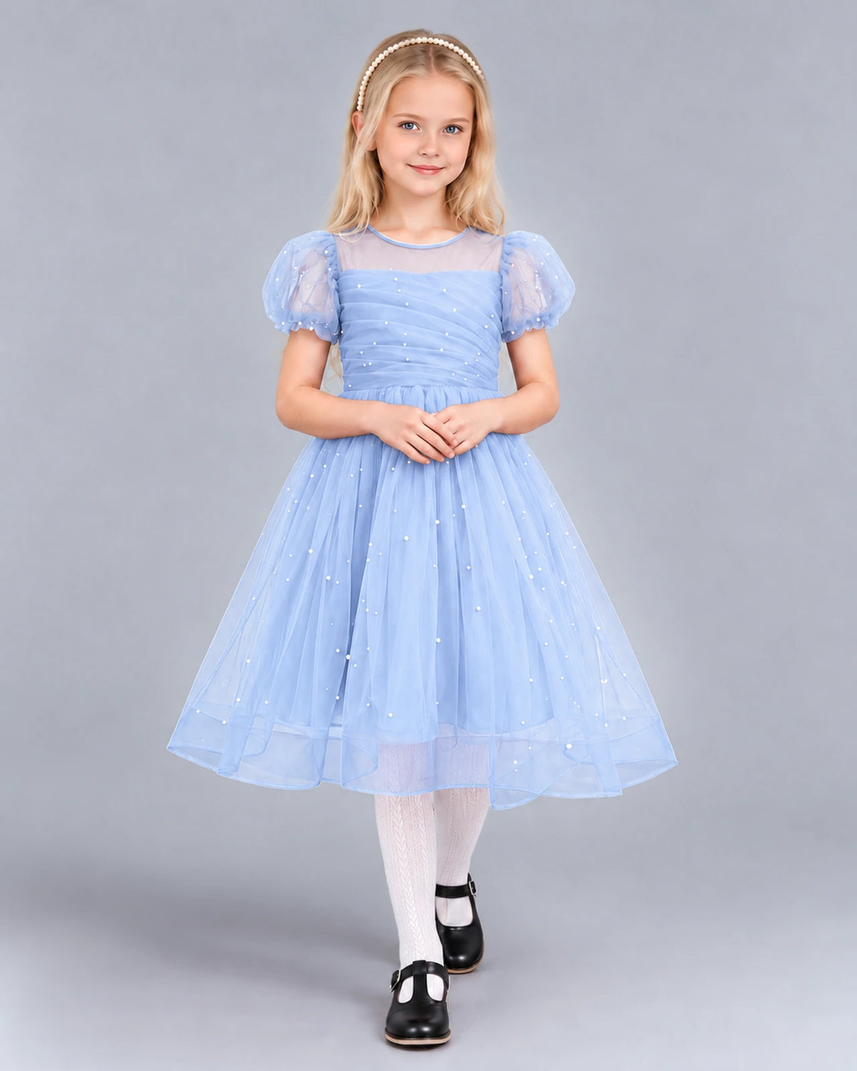 Lavender Ball Gown Girls Formal Dress Front