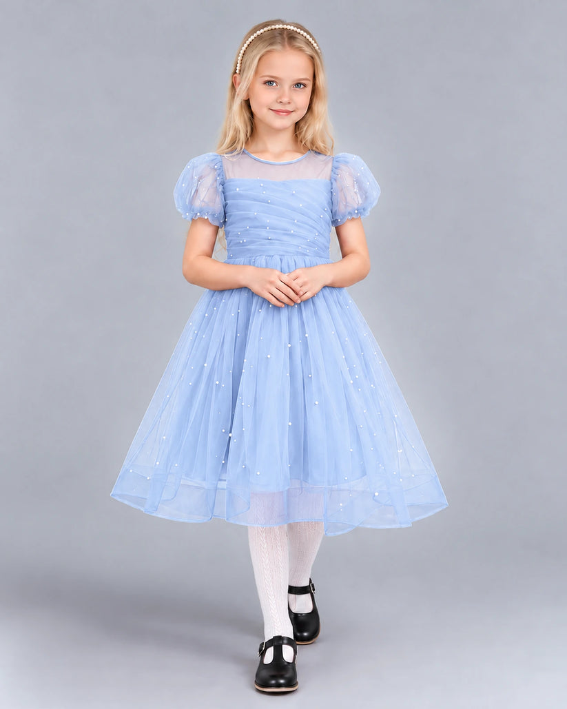 Lavender Ball Gown Girls Formal Dress Front