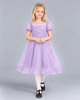 Lilac Ball Gown Girls Formal Dress Front