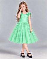 Mint Green Ball Gown Girls Formal Dress Front