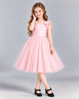 Pink Ball Gown Girls Formal Dress Front