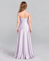Lavender A-line Junior Bridesmaid Dress Back [Shared]