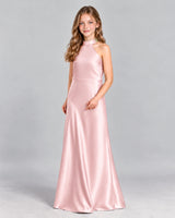 Pink A-line Junior Bridesmaid Dress Front