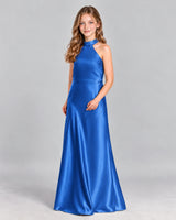 Royal Blue A-line Junior Bridesmaid Dress Front