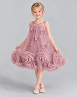 Dusty Rose A-line Girls Formal Dress Front