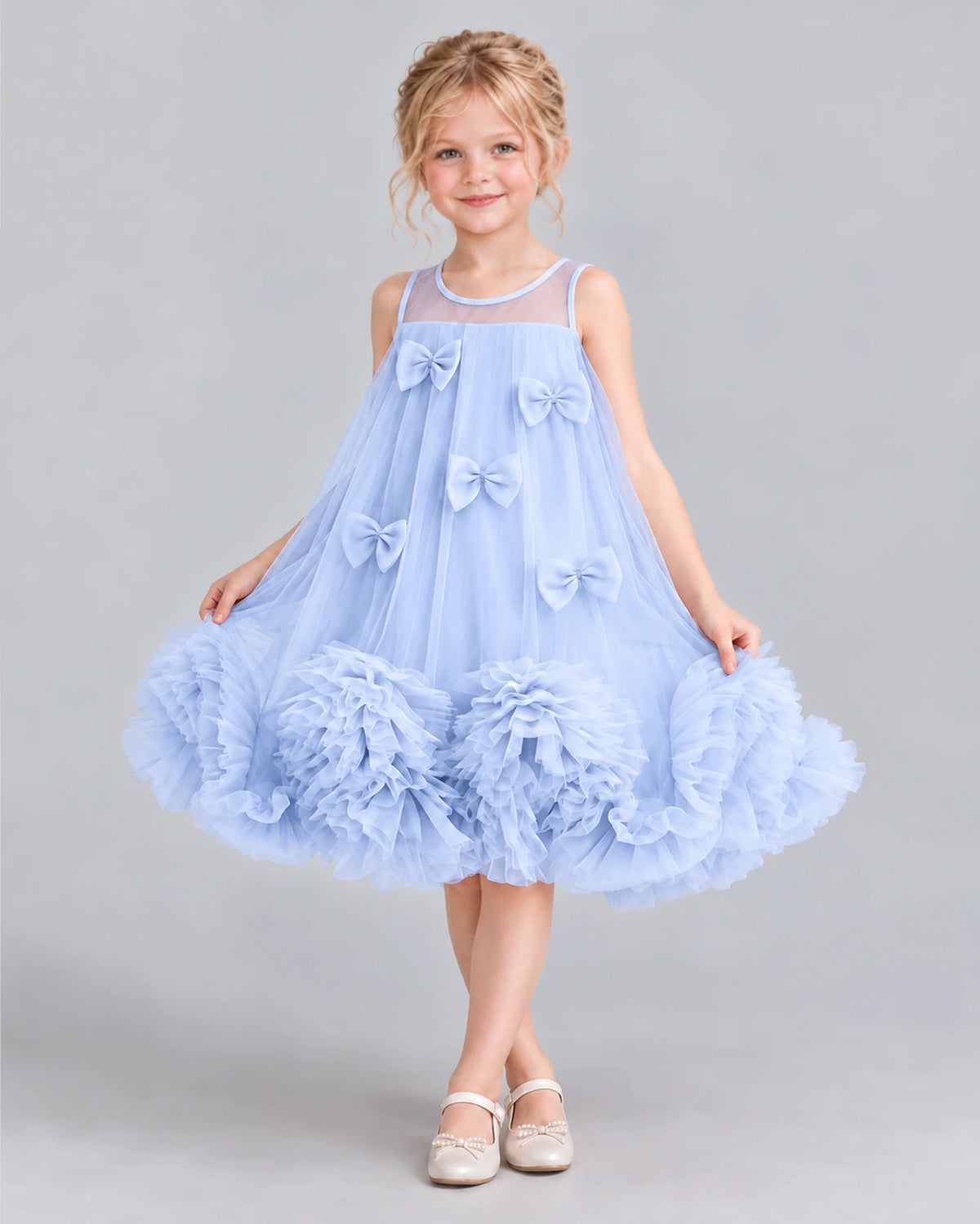 Lavender A-line Girls Formal Dress Front