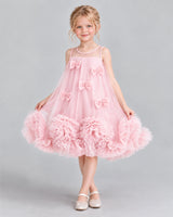 Pink A-line Girls Formal Dress Front