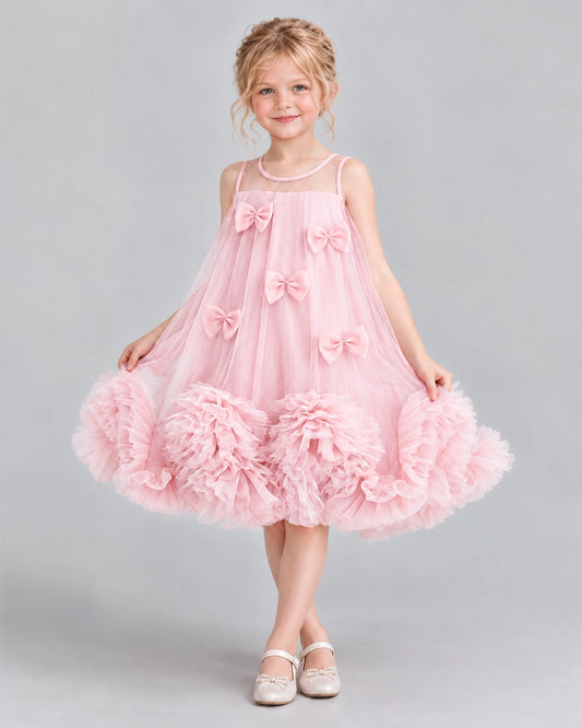 Pink A-line Girls Formal Dress Front