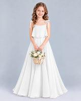 Ivory A-line Junior Bridesmaid Dress Front