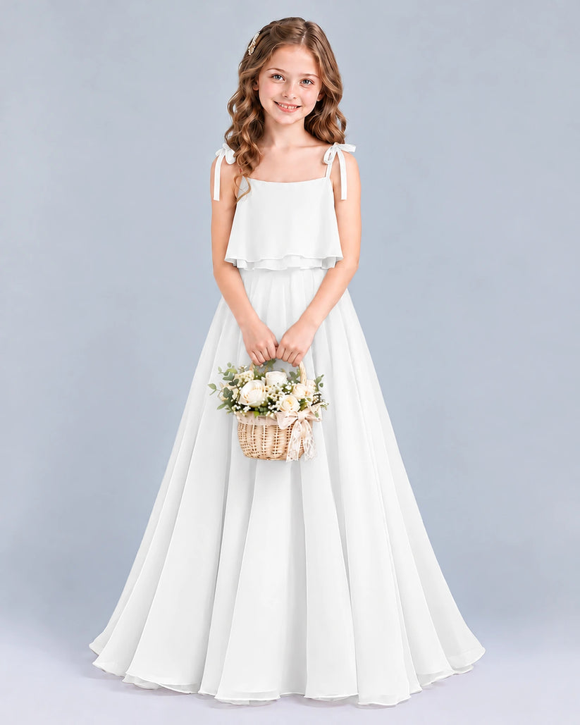 Ivory A-line Junior Bridesmaid Dress Front