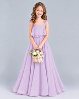 Lavender A-line Junior Bridesmaid Dress Front