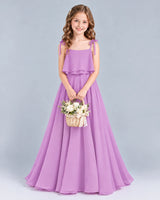 Lilac A-line Junior Bridesmaid Dress Front