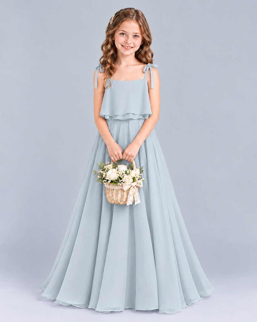 Mist A-line Junior Bridesmaid Dress Front