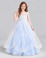 Lavender Ball Gown Girls Formal Dress Front