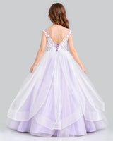 Lilac Ball Gown Girls Formal Dress Back [Shared]