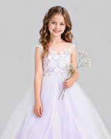 Lilac Ball Gown Girls Formal Dress Detail [Shared]