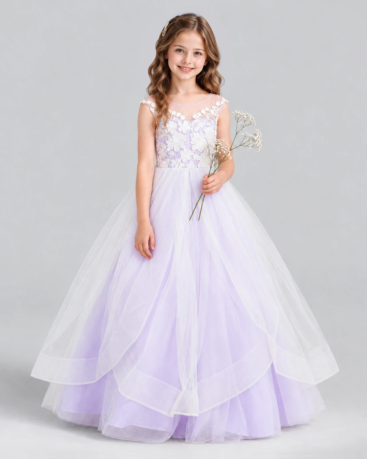 Lilac Ball Gown Girls Formal Dress Pose [Shared]