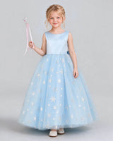Baby Blue Ball Gown Girls Formal Dress Front