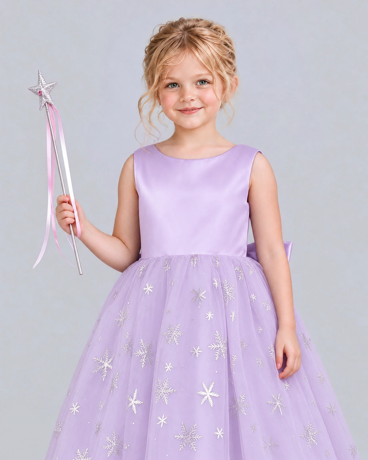 Lilac Ball Gown Girls Formal Dress Detail  [Shared]