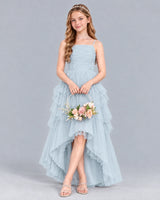 Mist A-line Junior Bridesmaid Dress Front