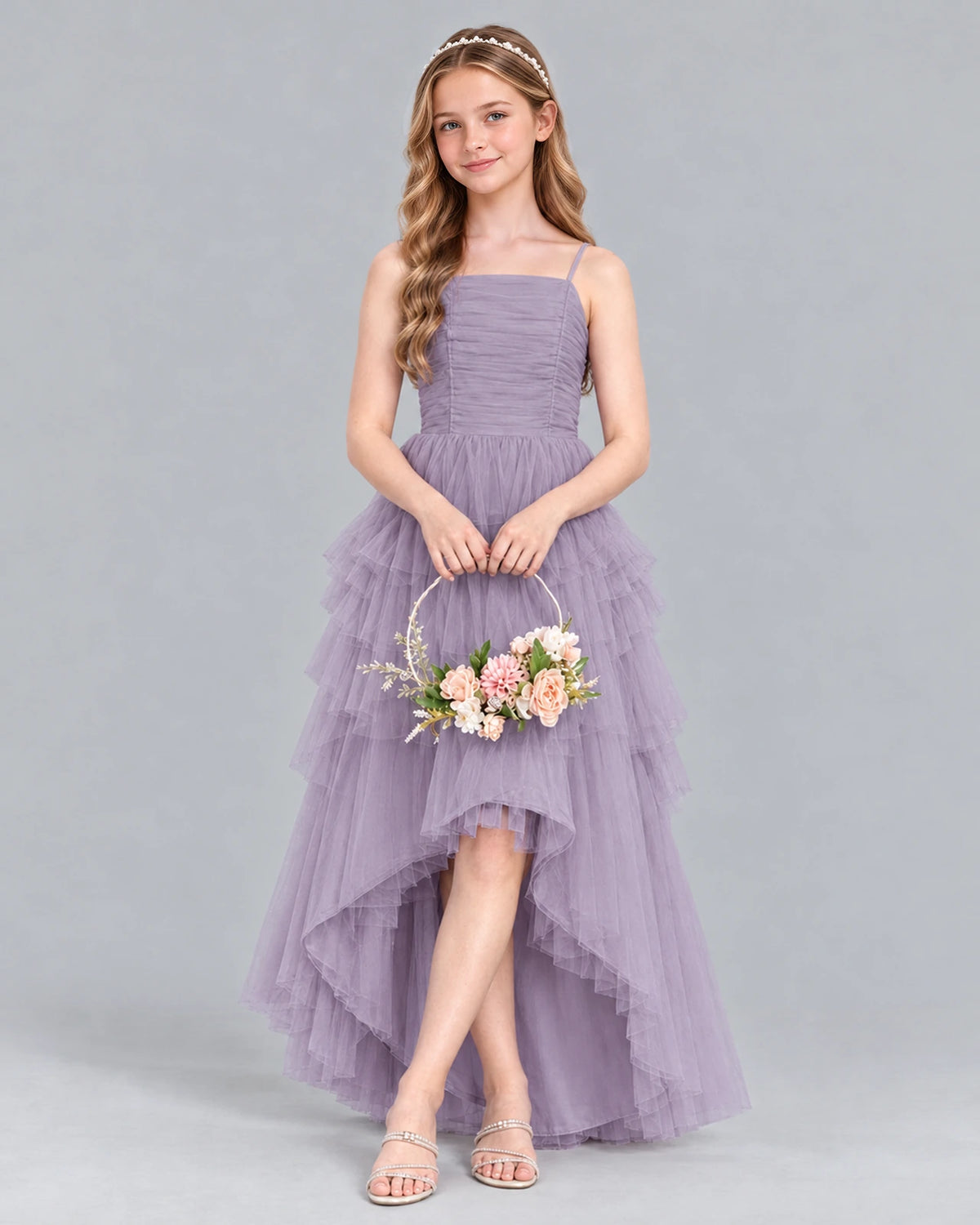 Wisteria A-line Junior Bridesmaid Dress Front