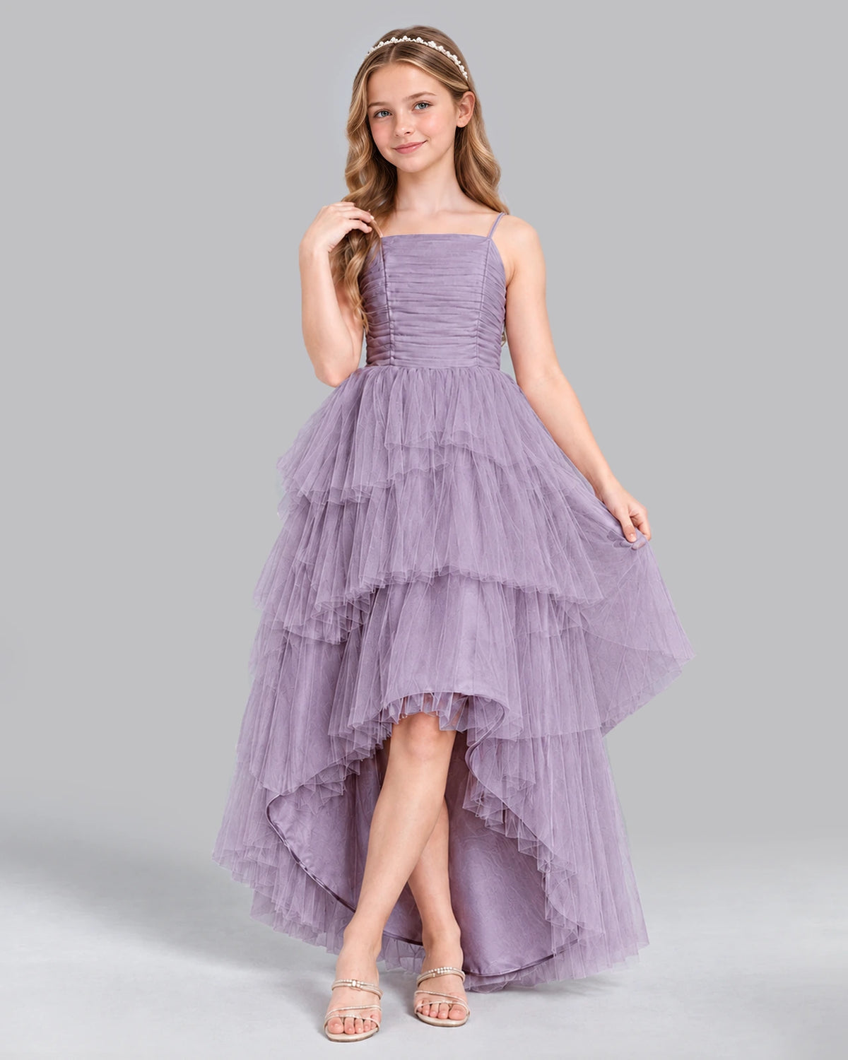 Wisteria A-line Junior Bridesmaid Dress Pose [Shared]