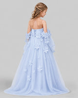 Lavender A-line Girls Pageant Dresses Back