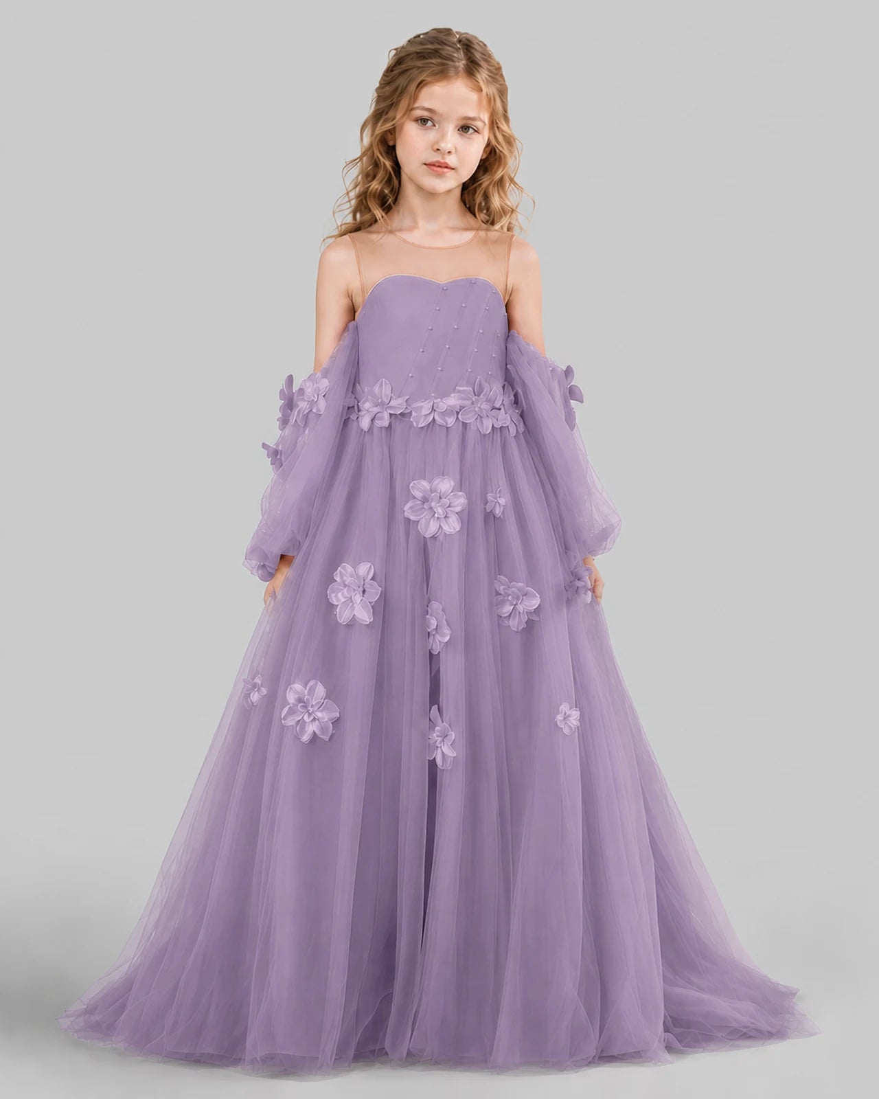 Wisteria A-line Girls Pageant Dresses Front