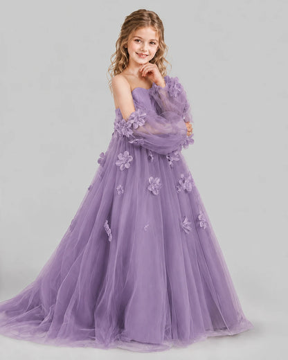 Wisteria A-line Girls Pageant Dresses Side