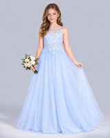 Lavender A-line Girls Formal Dress Front